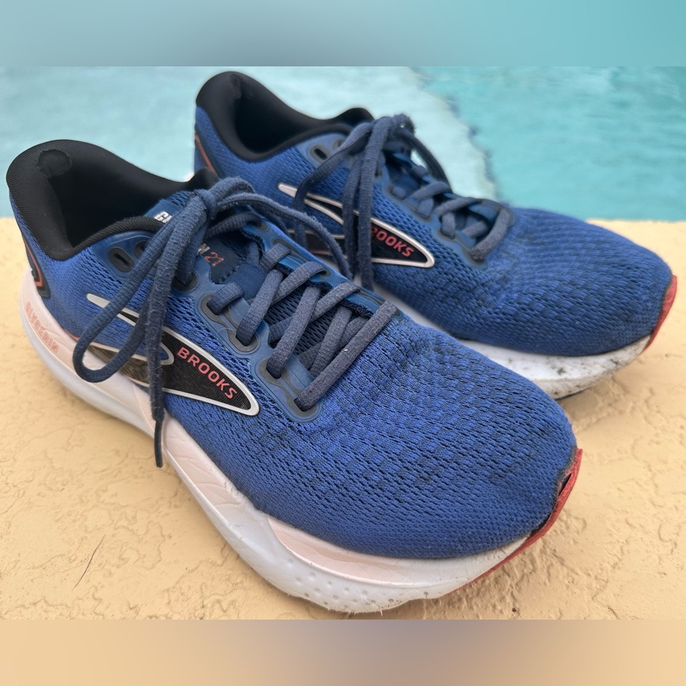 Brooks Glycerin GTS 21 Blue Running Shoes Women’s Size 8 Wide Clean